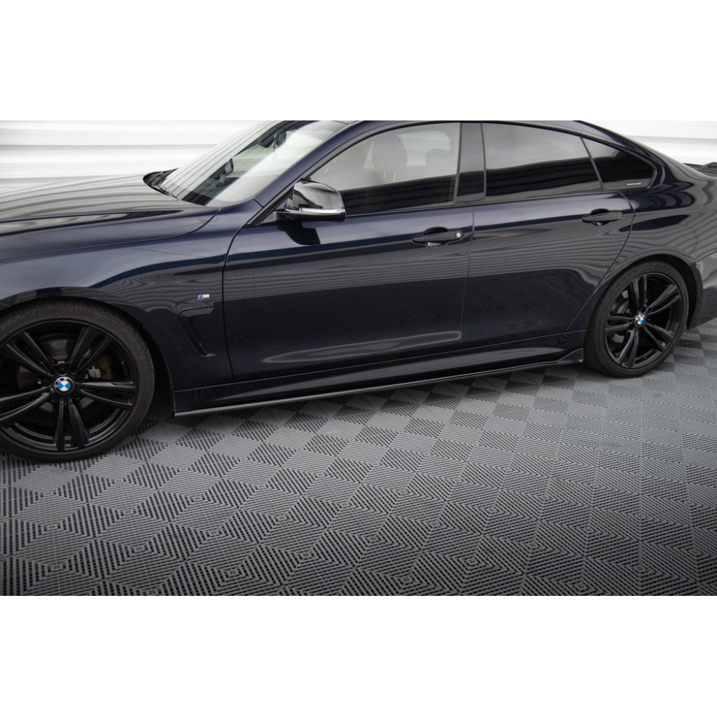Maxton Design difuzory pod boční prahy pro BMW řada 4 F32, F33, F36, černý lesklý plast ABS, M-pack