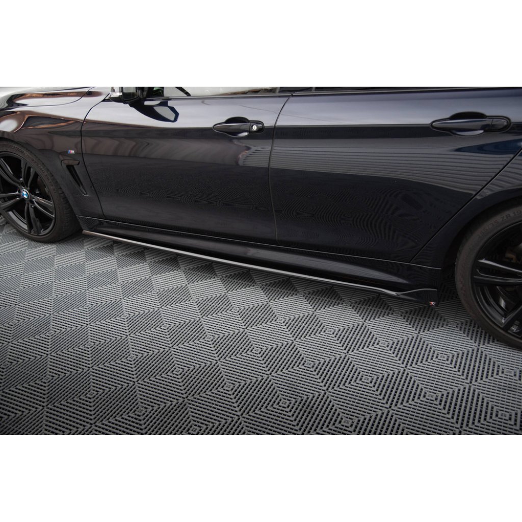 Maxton Design difuzory pod boční prahy pro BMW řada 4 F32, F33, F36, černý lesklý plast ABS, M-pack