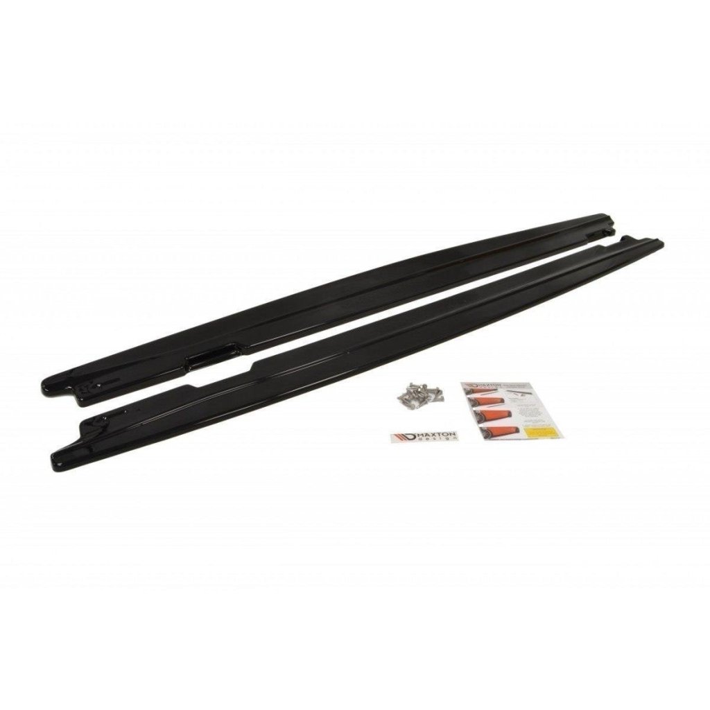 Maxton Design difuzory pod boční prahy pro BMW řada 5 E60, E61, černý lesklý plast ABS, M-Pack