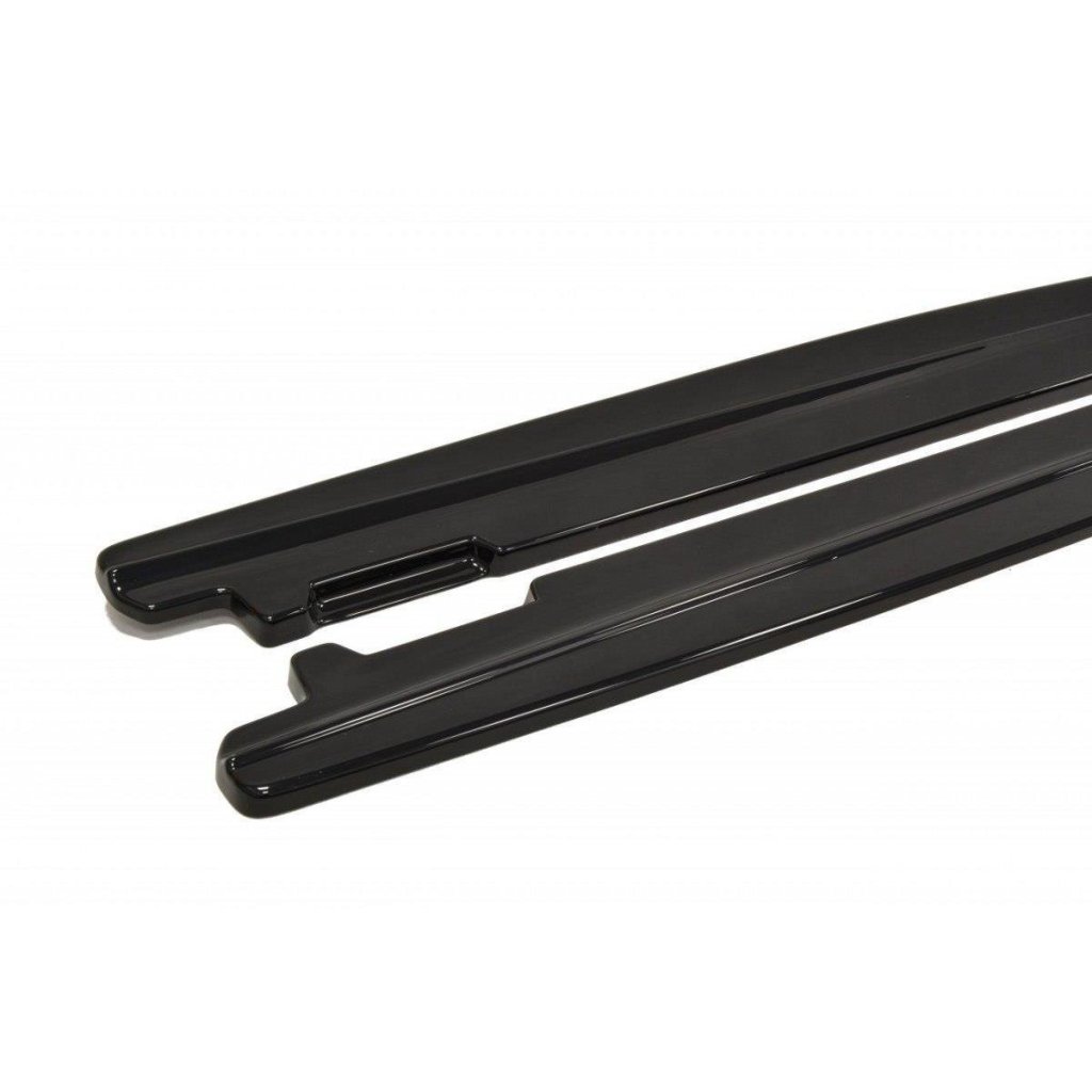 Maxton Design difuzory pod boční prahy pro BMW řada 5 E60, E61, černý lesklý plast ABS, M-Pack
