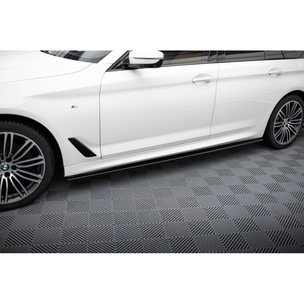 Maxton Design difuzory pod boční prahy pro BMW řada 5 G30, G31, černý lesklý plast ABS