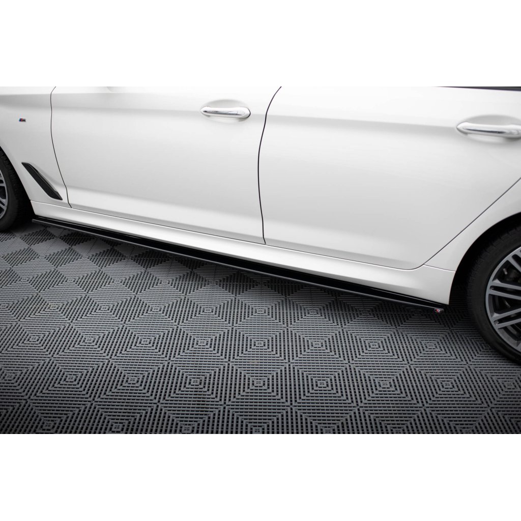 Maxton Design difuzory pod boční prahy pro BMW řada 5 G30, G31, černý lesklý plast ABS