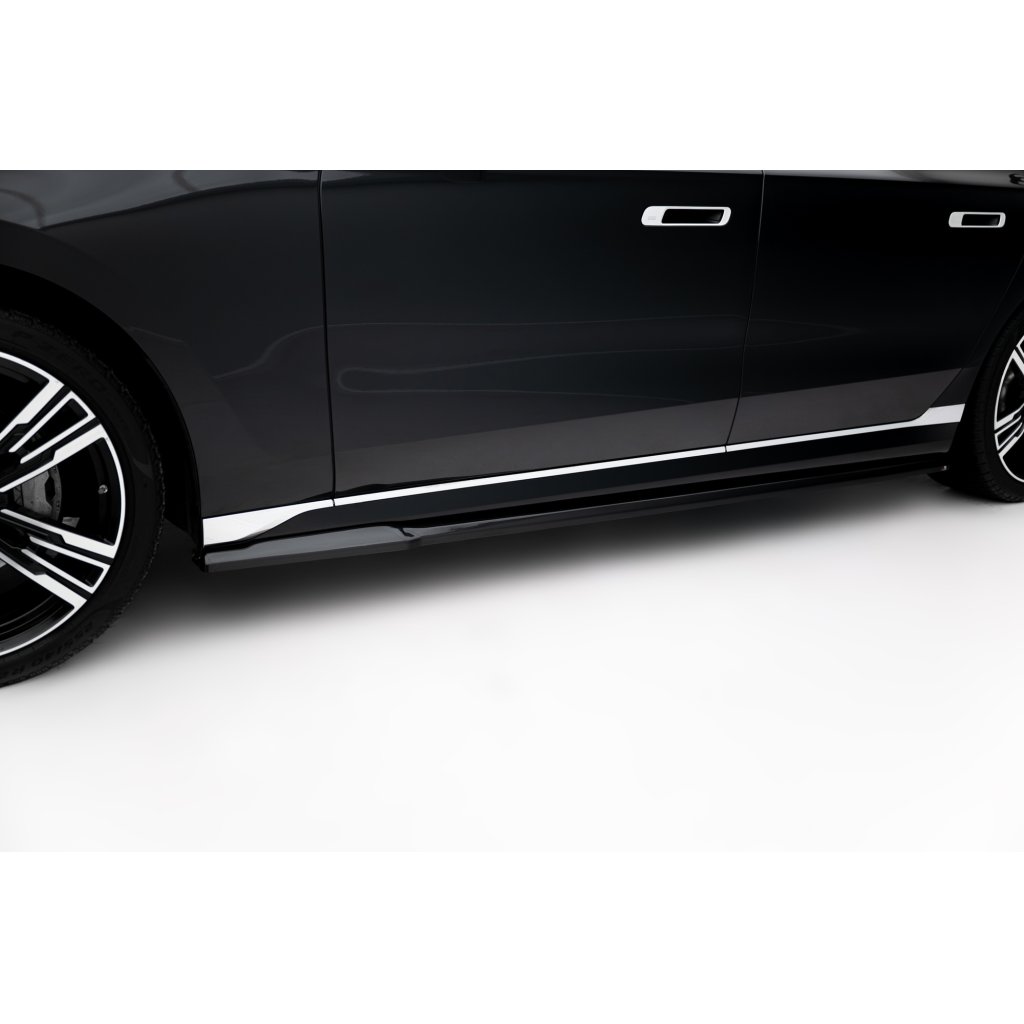 Maxton Design difuzory pod boční prahy pro BMW řada 7 G70 M760e, G70 M-Pack, černý lesklý plast ABS