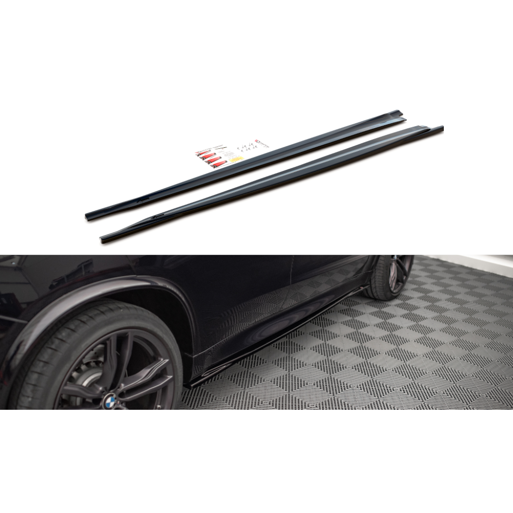 Maxton Design difuzory pod boční prahy pro BMW X5M F15, carbon-Look