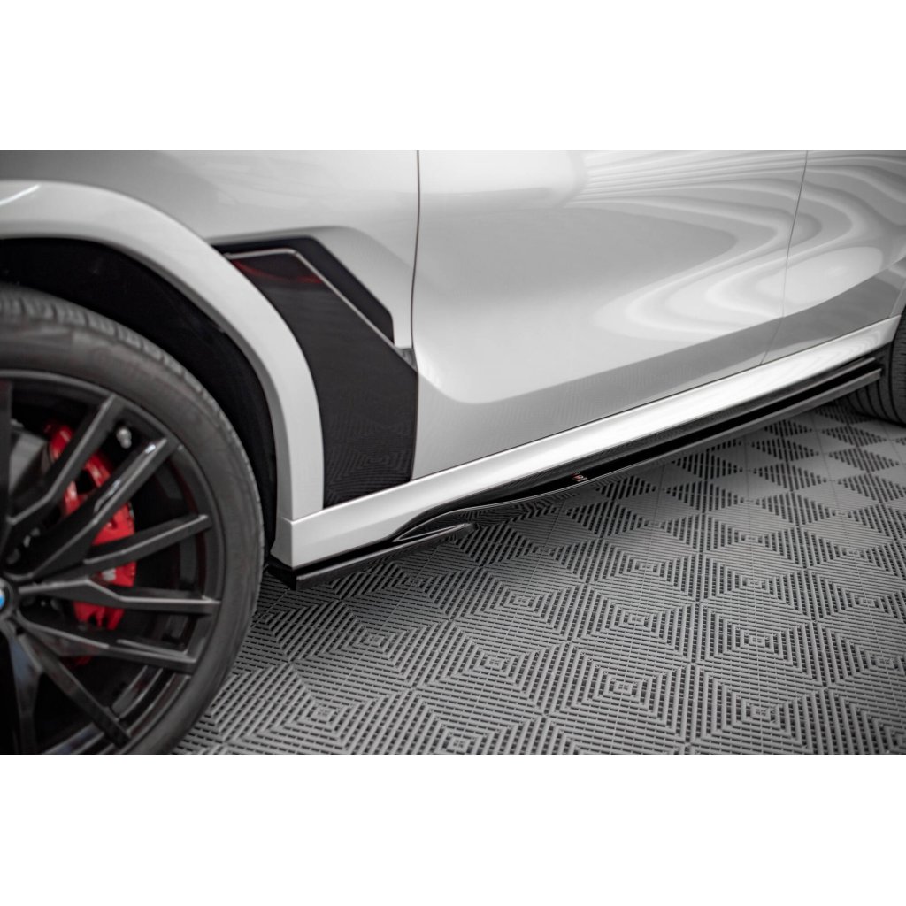 Maxton Design difuzory pod boční prahy pro BMW X6 G06 /M-Pack, černý lesklý plast ABS
