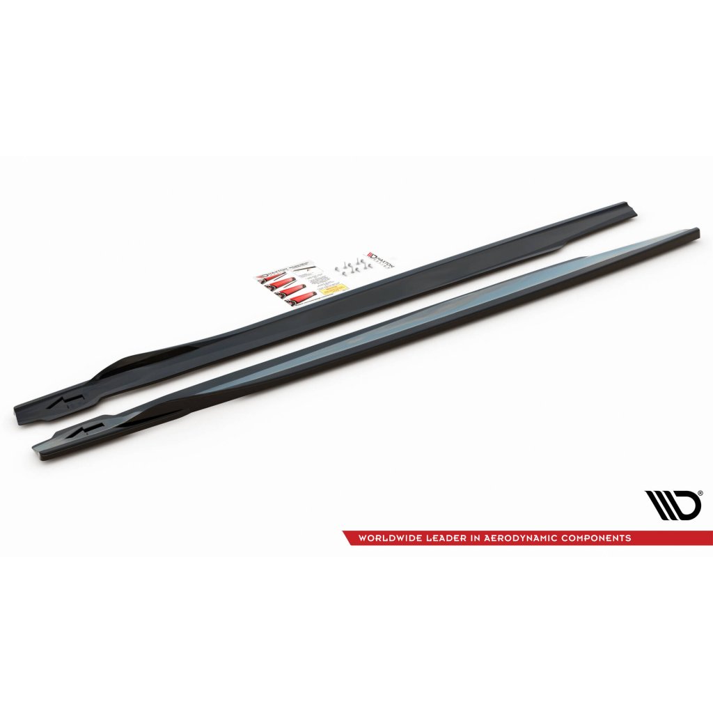 Maxton Design difuzory pod boční prahy pro BMW X6 G06 /M-Pack, černý lesklý plast ABS