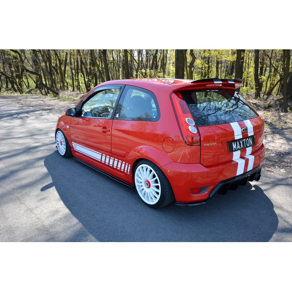 Maxton Design difuzory pod boční prahy pro Ford Fiesta ST Mk6, černý lesklý plast ABS