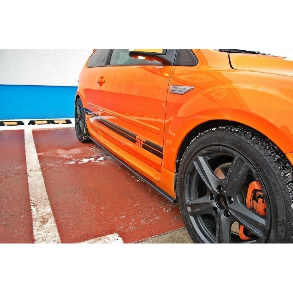 Maxton Design difuzory pod boční prahy pro Ford Focus ST Mk2, plast ABS bez povrchové úpravy