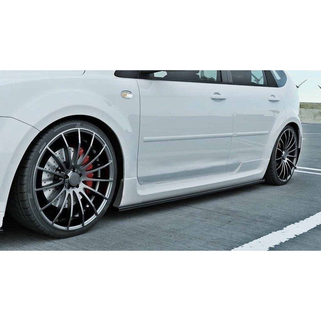 Maxton Design difuzory pod boční prahy pro Ford Focus ST Mk2, plast ABS bez povrchové úpravy