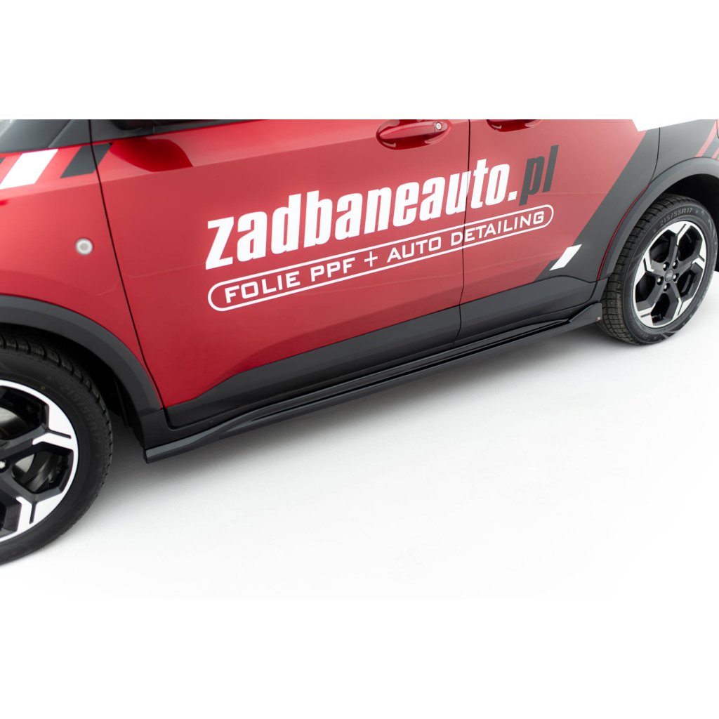 Maxton Design difuzory pod boční prahy pro Ford Tourneo Courier Mk2, černý lesklý plast ABS