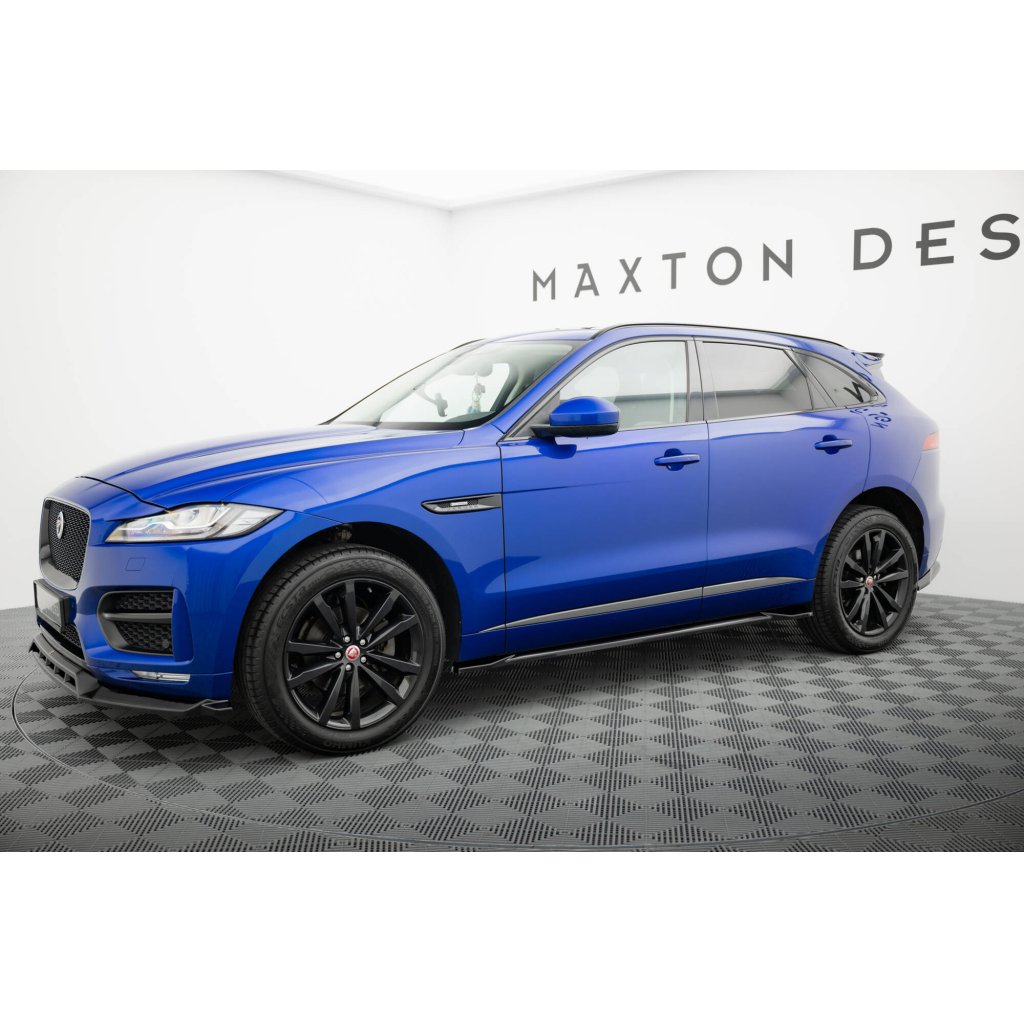 Maxton Design difuzory pod boční prahy pro Jaguar F-Pace R-Sport Mk1, černý lesklý plast ABS