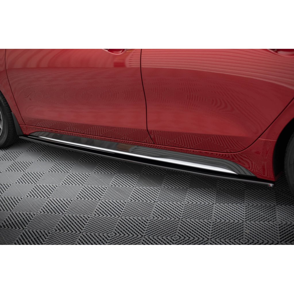 Maxton Design difuzory pod boční prahy pro Kia Cee'd Mk 3/ProCeed GT, černý lesklý plast ABS