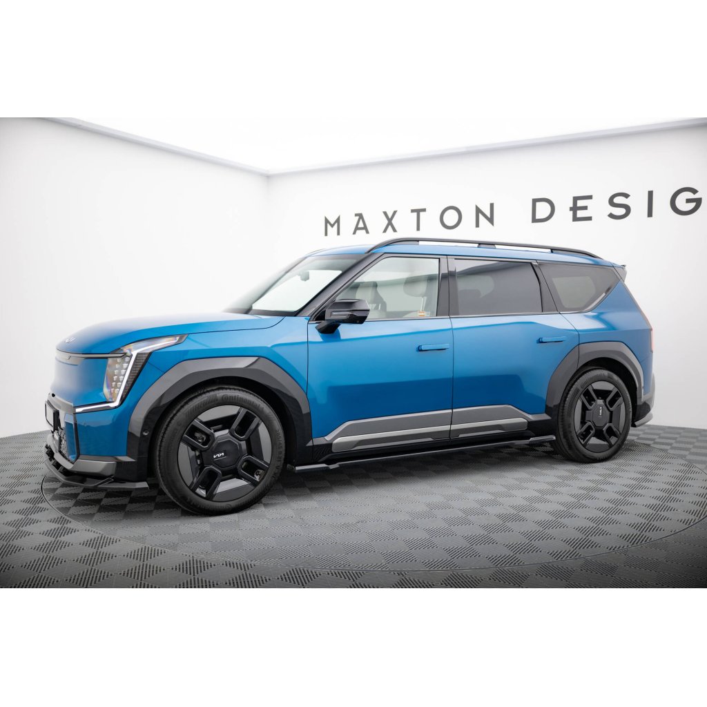 Maxton Design difuzory pod boční prahy pro Kia EV9 Mk1 GT-Line, černý lesklý plast ABS