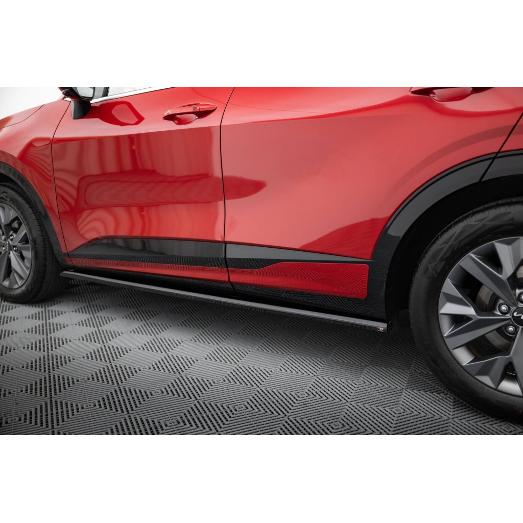Maxton Design difuzory pod boční prahy pro Kia Sportage Mk5 GT-Line, černý lesklý plast ABS