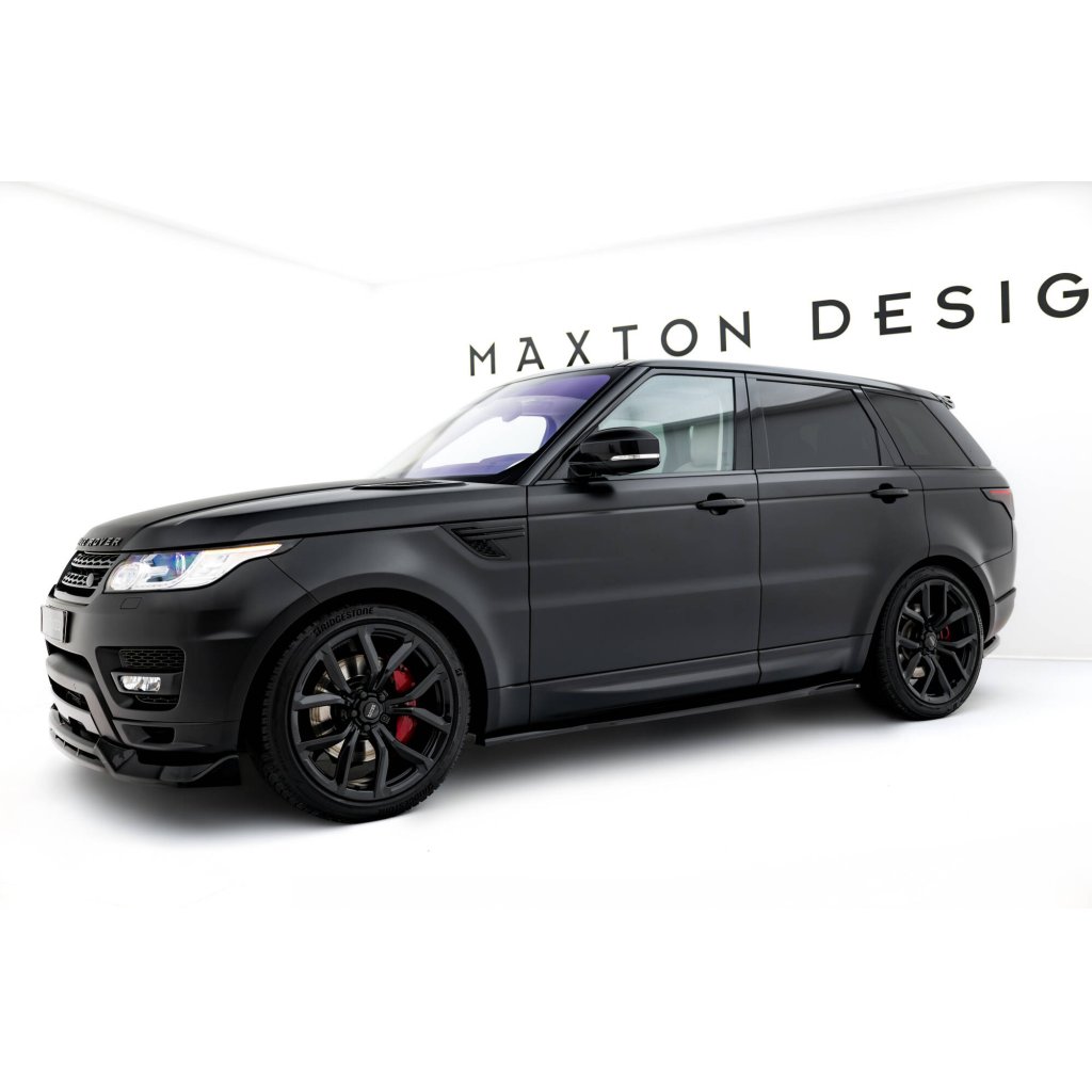 Maxton Design difuzory pod boční prahy pro Land rover Range Rover Sport Mk2, černý lesklý plast ABS
