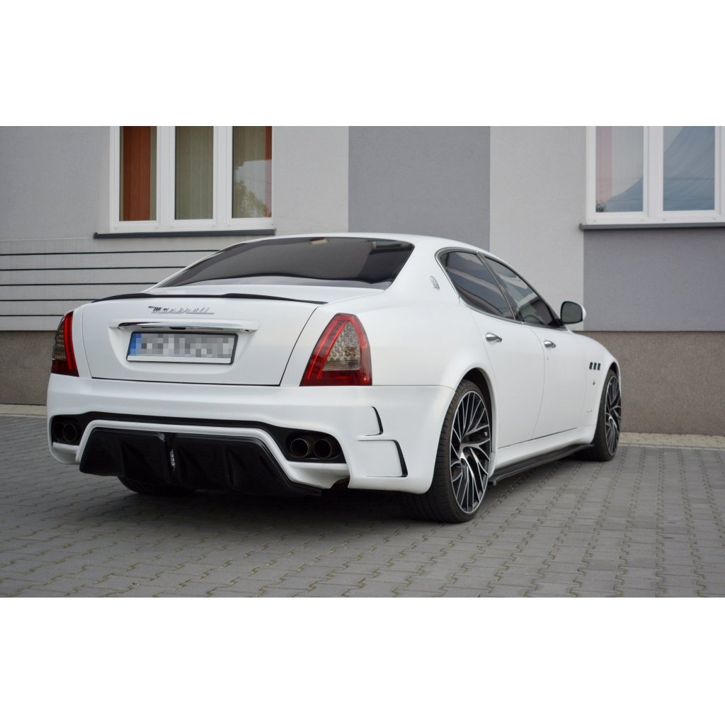 Maxton Design difuzory pod boční prahy pro Maserati Quattroporte Mk5, černý lesklý plast ABS
