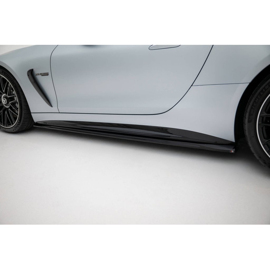 Maxton Design difuzory pod boční prahy pro Mercedes AMG GT C192 /63, černý lesklý plast ABS