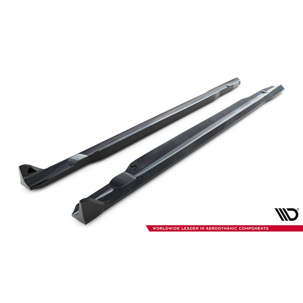 Maxton Design difuzory pod boční prahy pro Mercedes CLE C236 53 AMG, černý lesklý plast ABS
