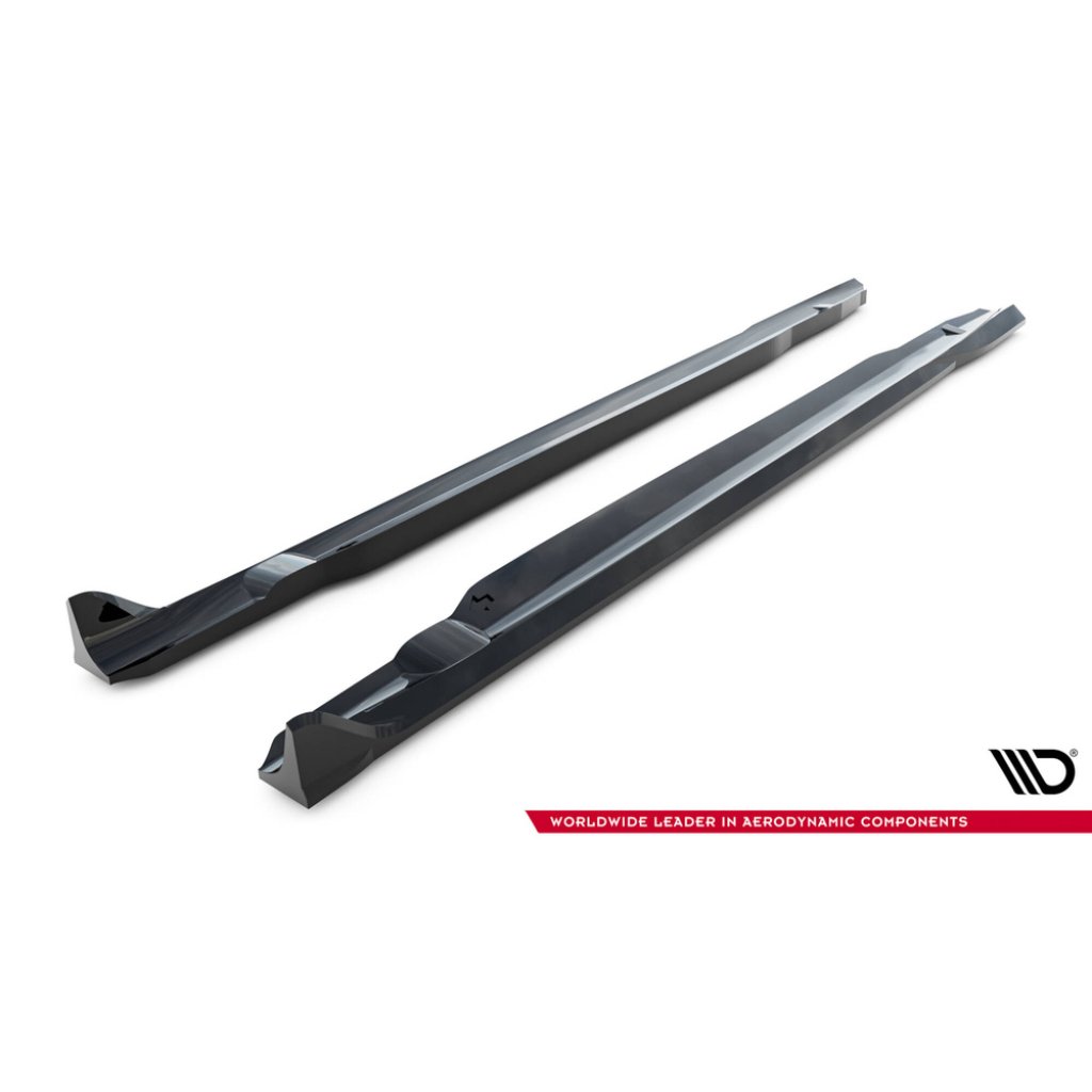 Maxton Design difuzory pod boční prahy pro Mercedes CLE C236 53 AMG, černý lesklý plast ABS