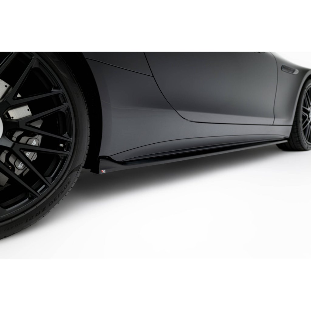 Maxton Design difuzory pod boční prahy pro Mercedes SL R232/AMG 63, černý lesklý plast ABS