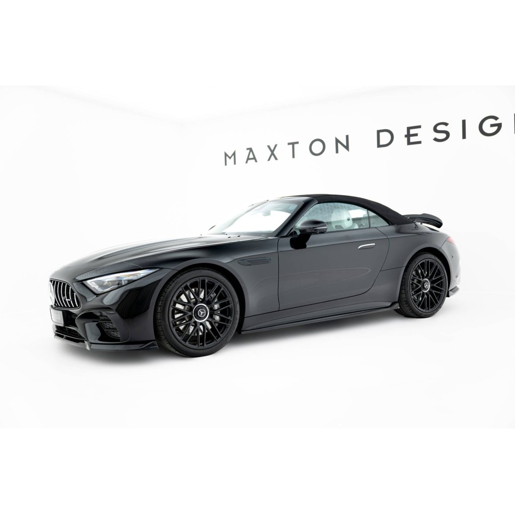 Maxton Design difuzory pod boční prahy pro Mercedes SL R232/AMG 63, černý lesklý plast ABS