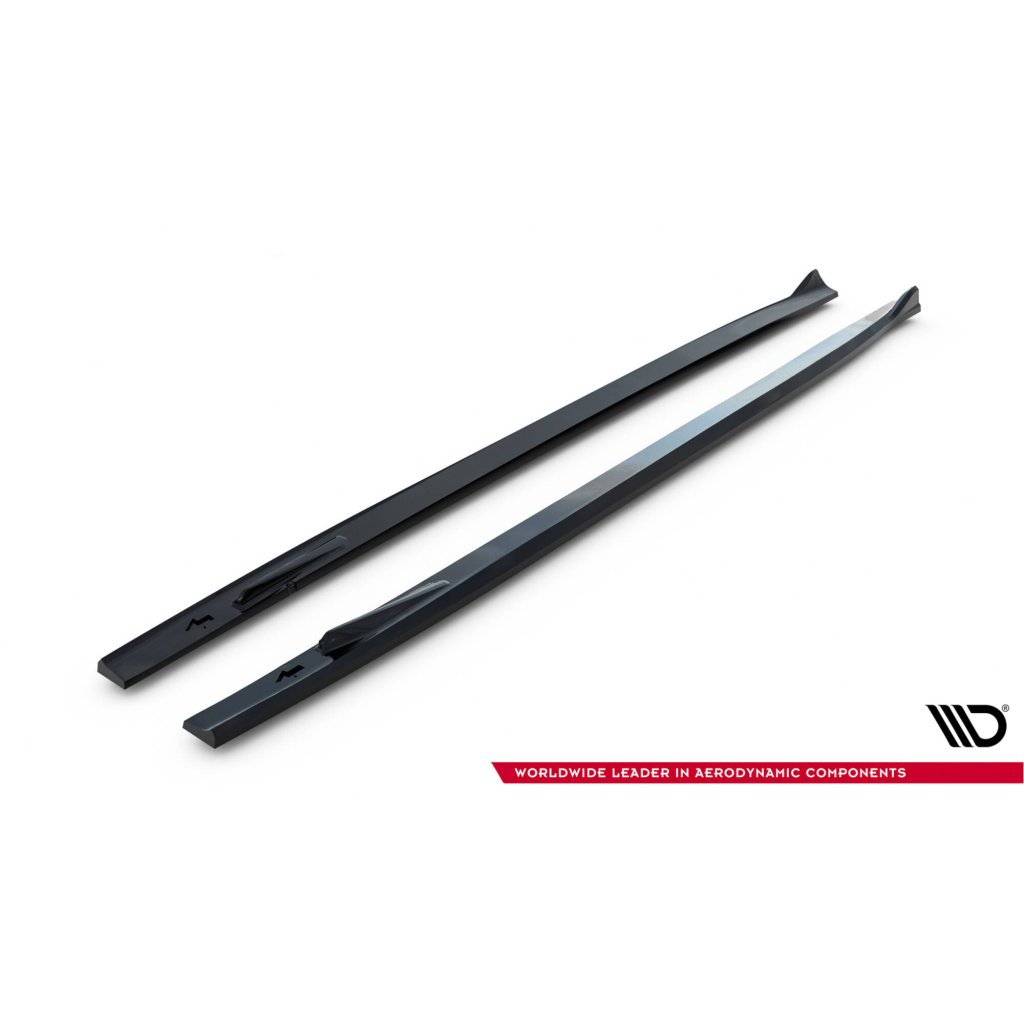 Maxton Design difuzory pod boční prahy pro Mercedes SL R232/AMG 63, černý lesklý plast ABS