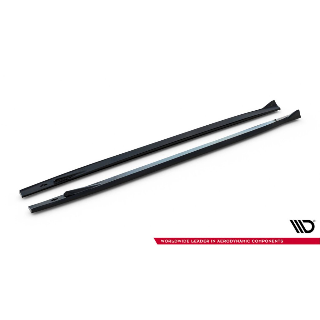 Maxton Design difuzory pod boční prahy pro Mercedes SL R232/AMG 63, černý lesklý plast ABS