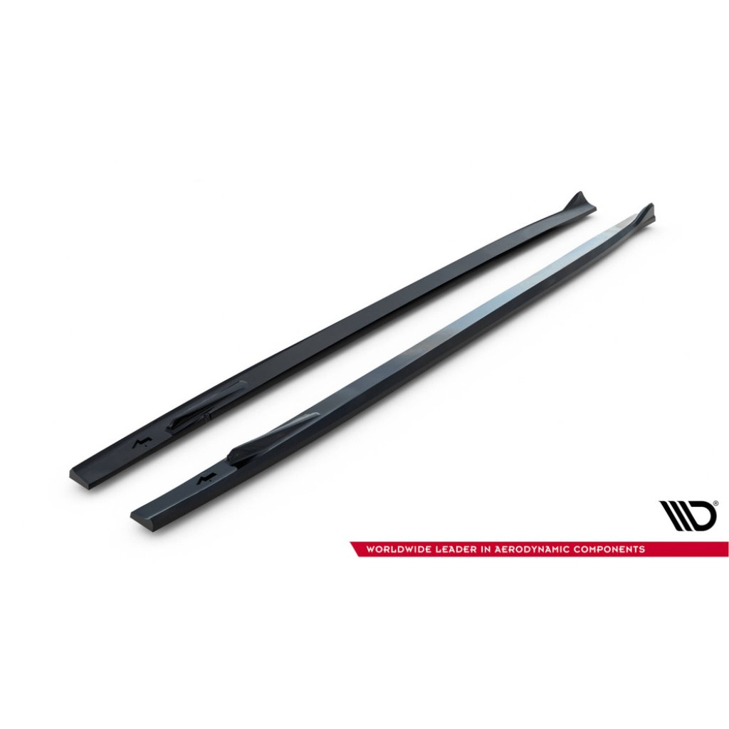 Maxton Design difuzory pod boční prahy pro Mercedes SL R232/AMG 63, černý lesklý plast ABS