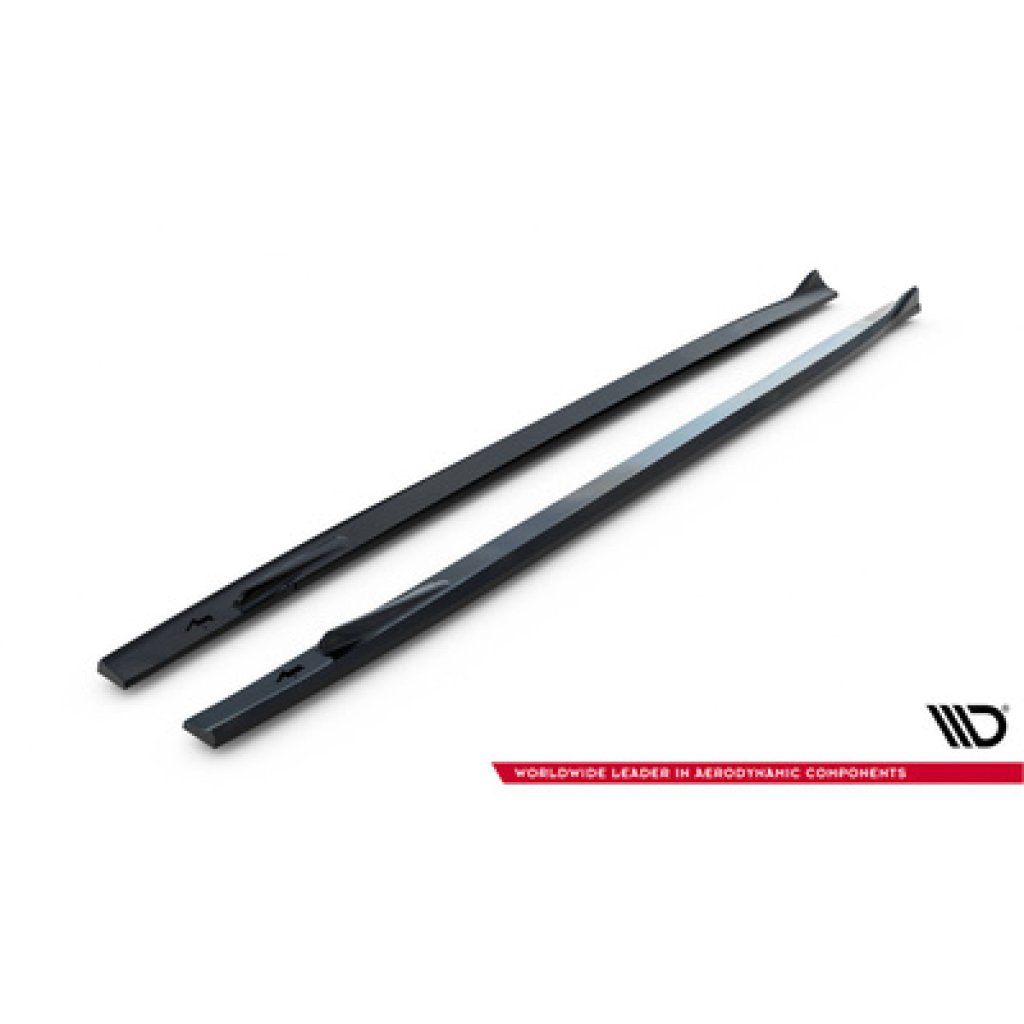 Maxton Design difuzory pod boční prahy pro Mercedes SL R232/AMG 63, černý lesklý plast ABS