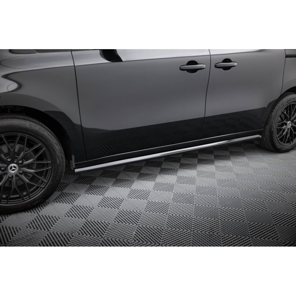 Maxton Design difuzory pod boční prahy pro Mercedes třída T W420, černý lesklý plast ABS