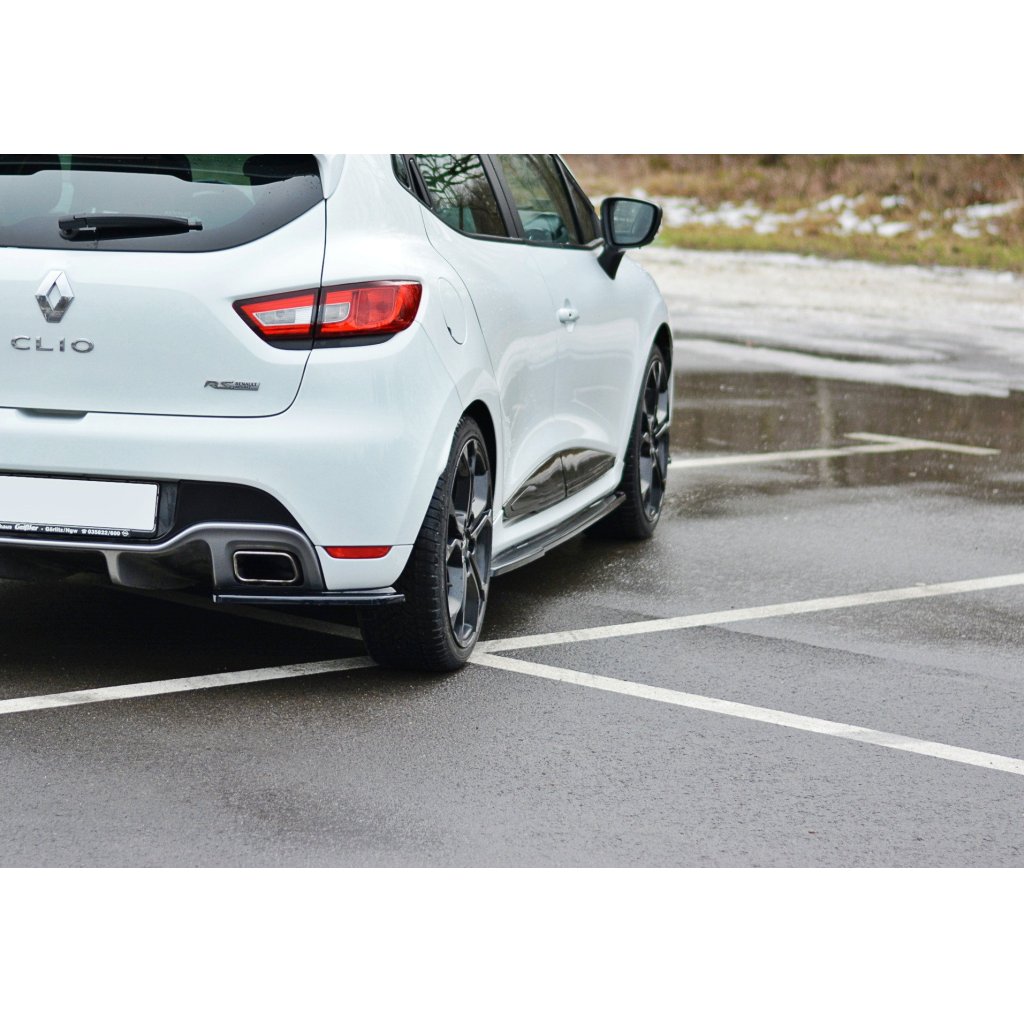 Maxton Design difuzory pod boční prahy pro Renault Clio RS Mk4, černý lesklý plast ABS