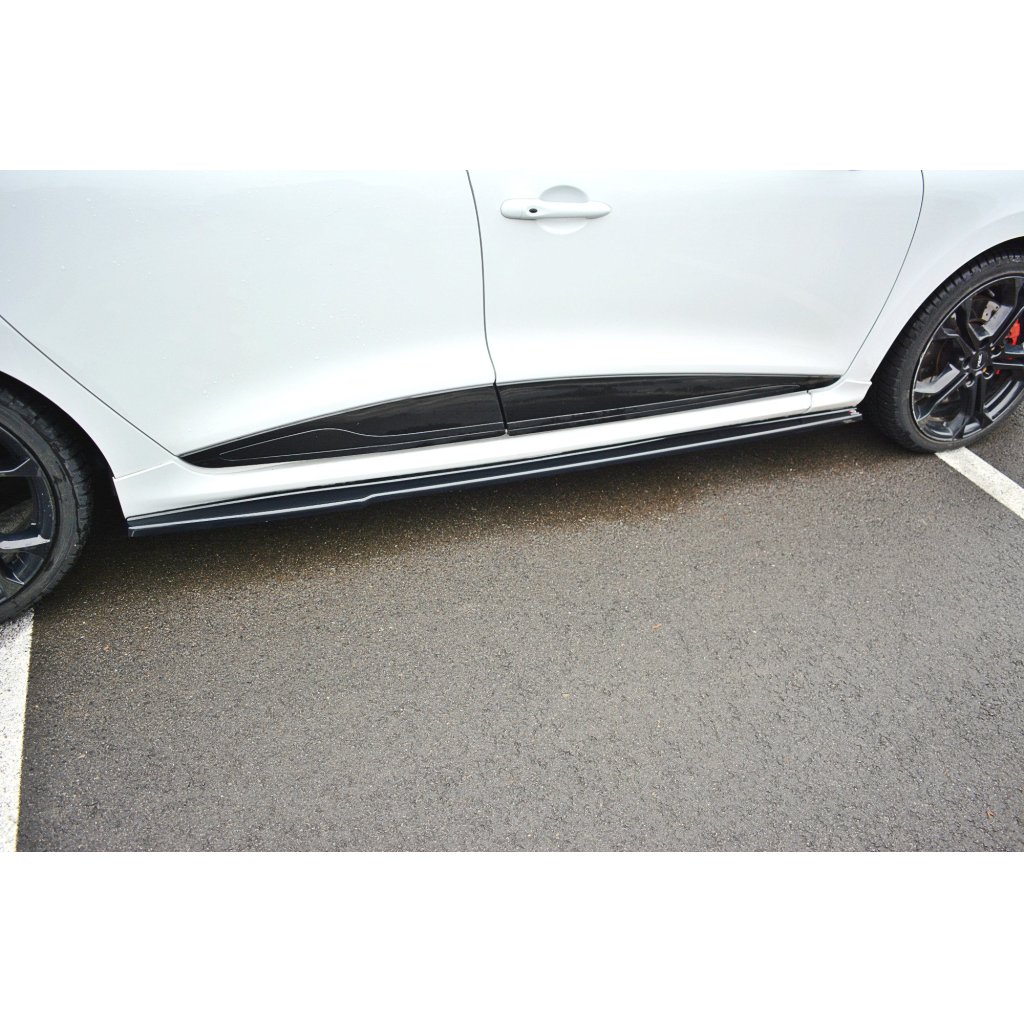 Maxton Design difuzory pod boční prahy pro Renault Clio RS Mk4, černý lesklý plast ABS