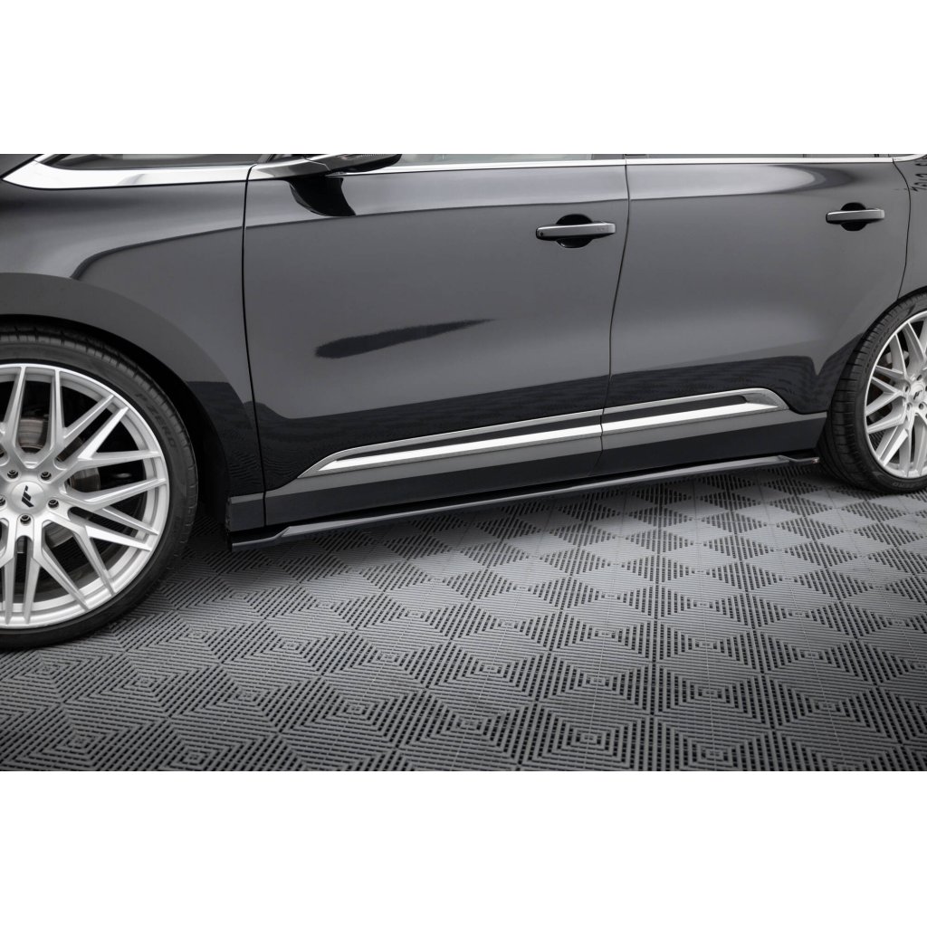 Maxton Design difuzory pod boční prahy pro Renault Espace Mk5 Facelift, černý lesklý plast ABS