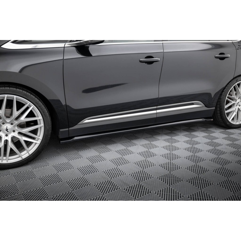 Maxton Design difuzory pod boční prahy pro Renault Espace Mk5 Facelift, černý lesklý plast ABS