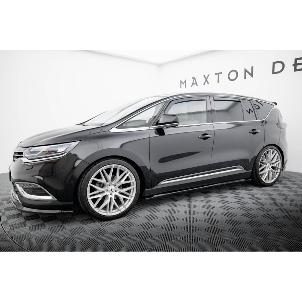 Maxton Design difuzory pod boční prahy pro Renault Espace Mk5 Facelift, černý lesklý plast ABS
