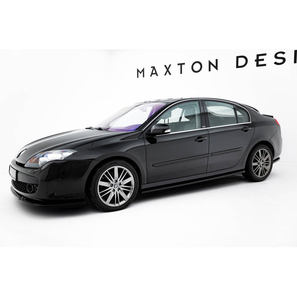 Maxton Design difuzory pod boční prahy pro Renault Laguna GT Mk3, černý lesklý plast ABS