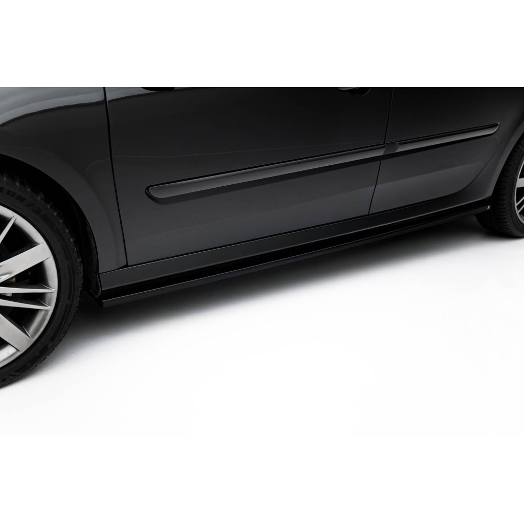 Maxton Design difuzory pod boční prahy pro Renault Laguna GT Mk3, černý lesklý plast ABS
