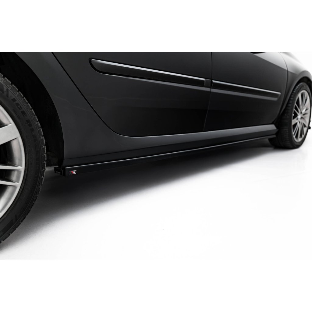 Maxton Design difuzory pod boční prahy pro Renault Laguna GT Mk3, černý lesklý plast ABS