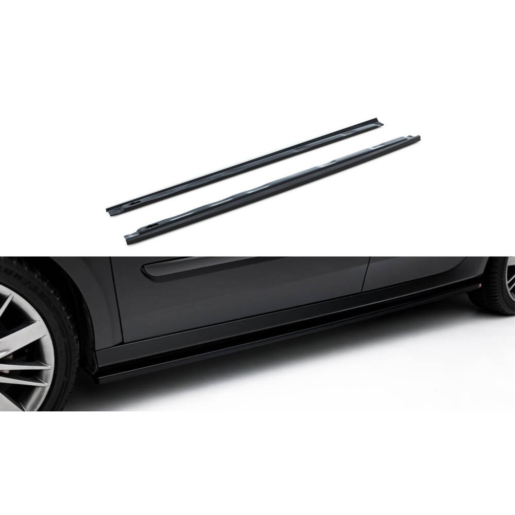 Maxton Design difuzory pod boční prahy pro Renault Laguna GT Mk3, černý lesklý plast ABS