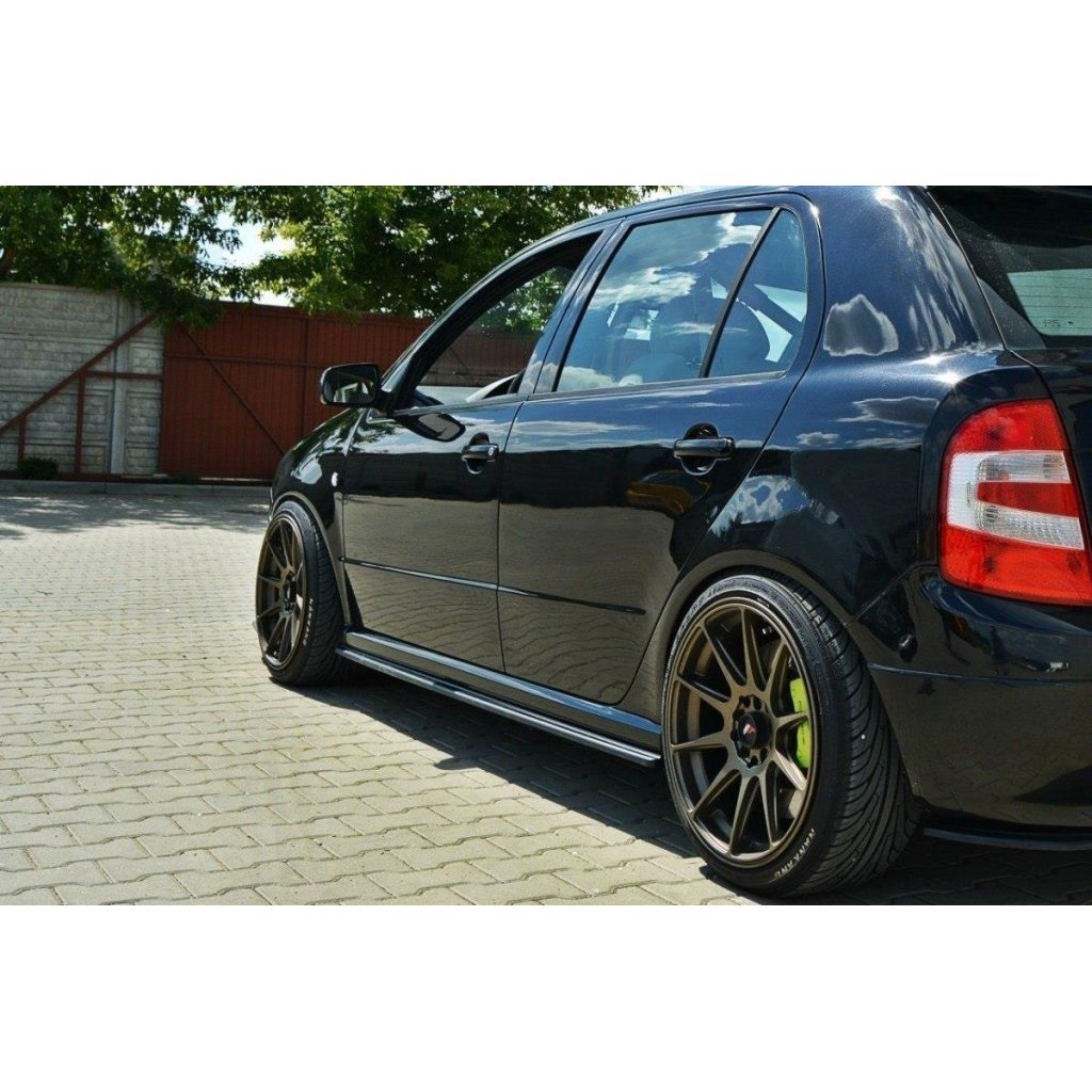 Maxton Design difuzory pod boční prahy pro Škoda Fabia RS Mk1, plast ABS bez povrchové úpravy