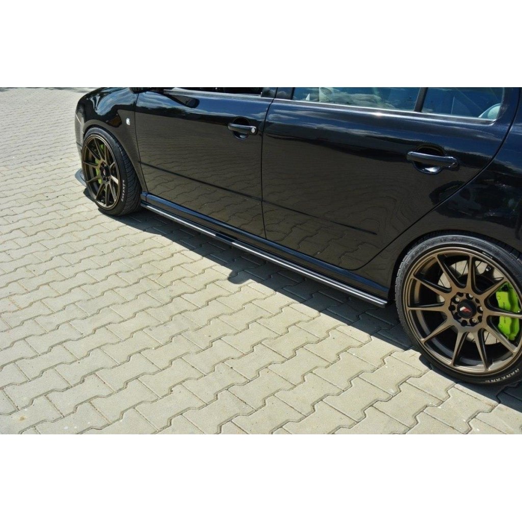 Maxton Design difuzory pod boční prahy pro Škoda Fabia RS Mk1, plast ABS bez povrchové úpravy