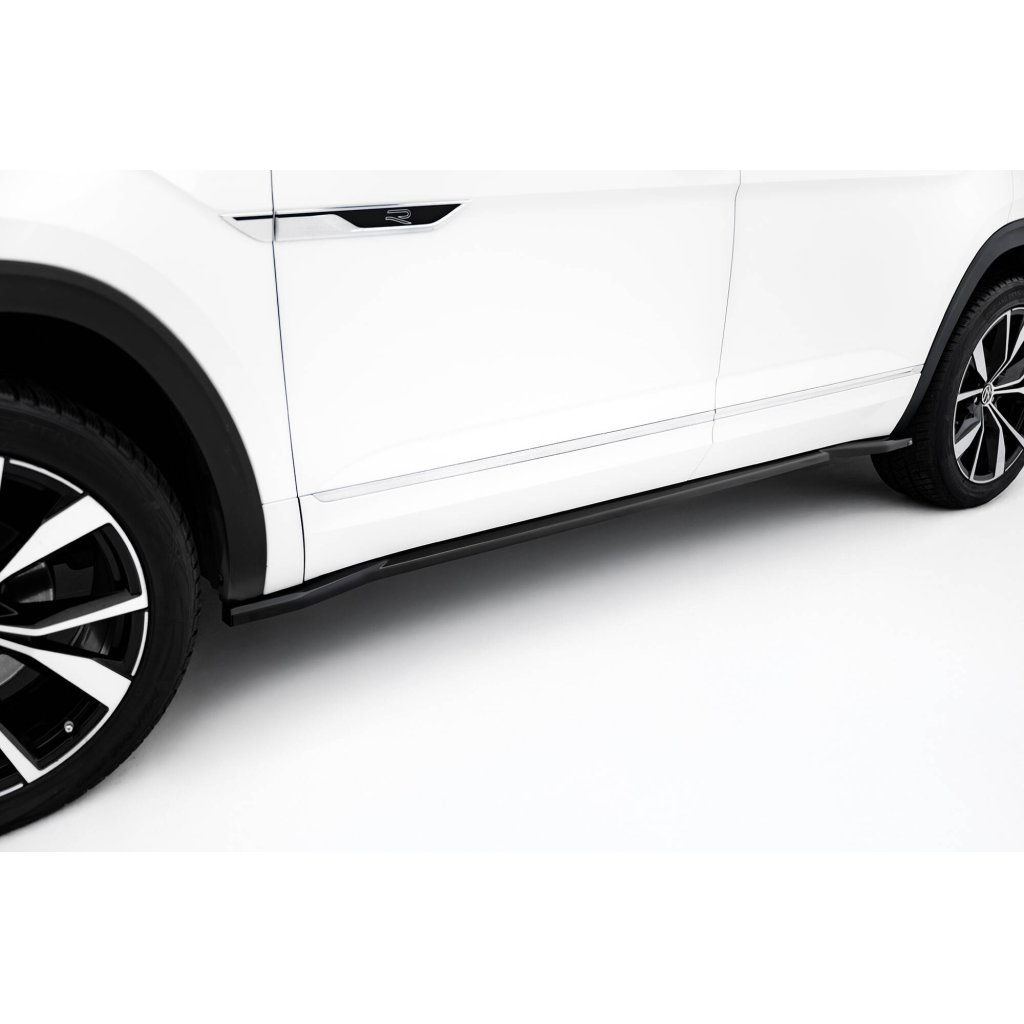 Maxton Design difuzory pod boční prahy pro Volkswagen Atlas R-Line Mk1 Facelift 2, černý lesklý plast ABS