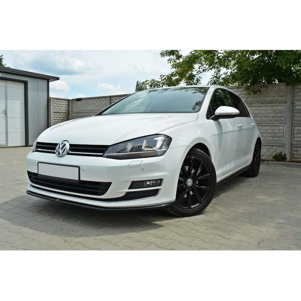 Maxton Design difuzory pod boční prahy pro Volkswagen Golf Mk7, černý lesklý plast ABS