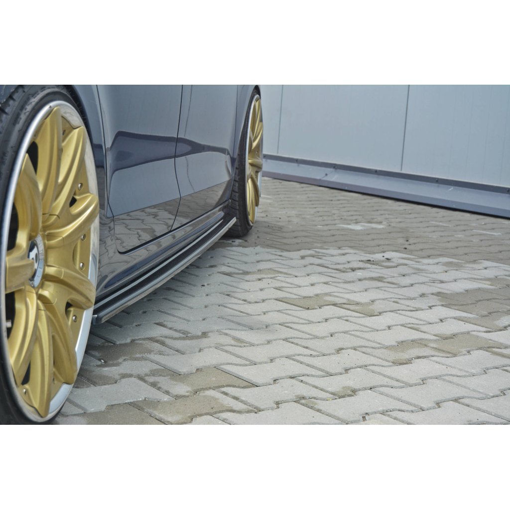 Maxton Design difuzory pod boční prahy pro Volkswagen Jetta Mk6, černý lesklý plast ABS