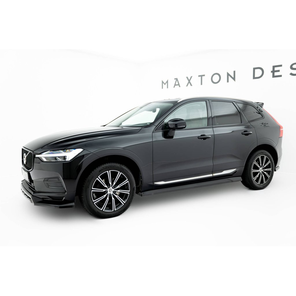 Maxton Design difuzory pod boční prahy pro Volvo XC60 Mk 2, černý lesklý plast ABS