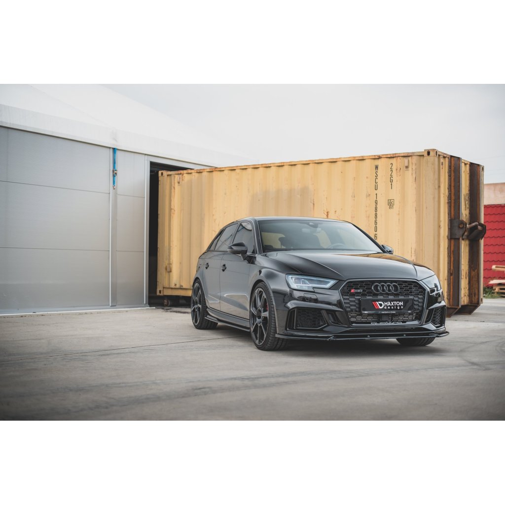 Maxton Design difuzory pod boční prahy ver.2 pro Audi RS3 8V Facelift, carbon-Look, Sedan