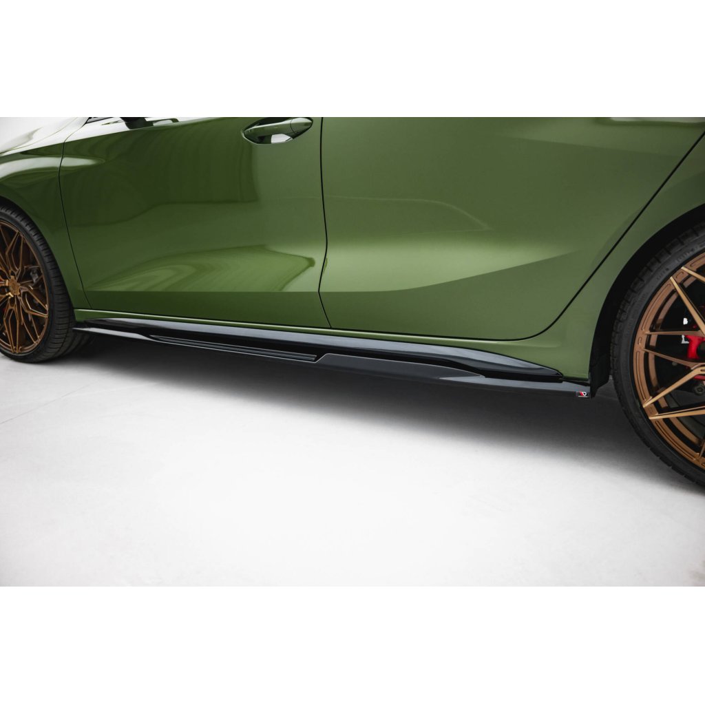 Maxton Design difuzory pod boční prahy ver.2 pro Audi S3 8Y Facelift, černý lesklý plast ABS, Sedan / Sportback