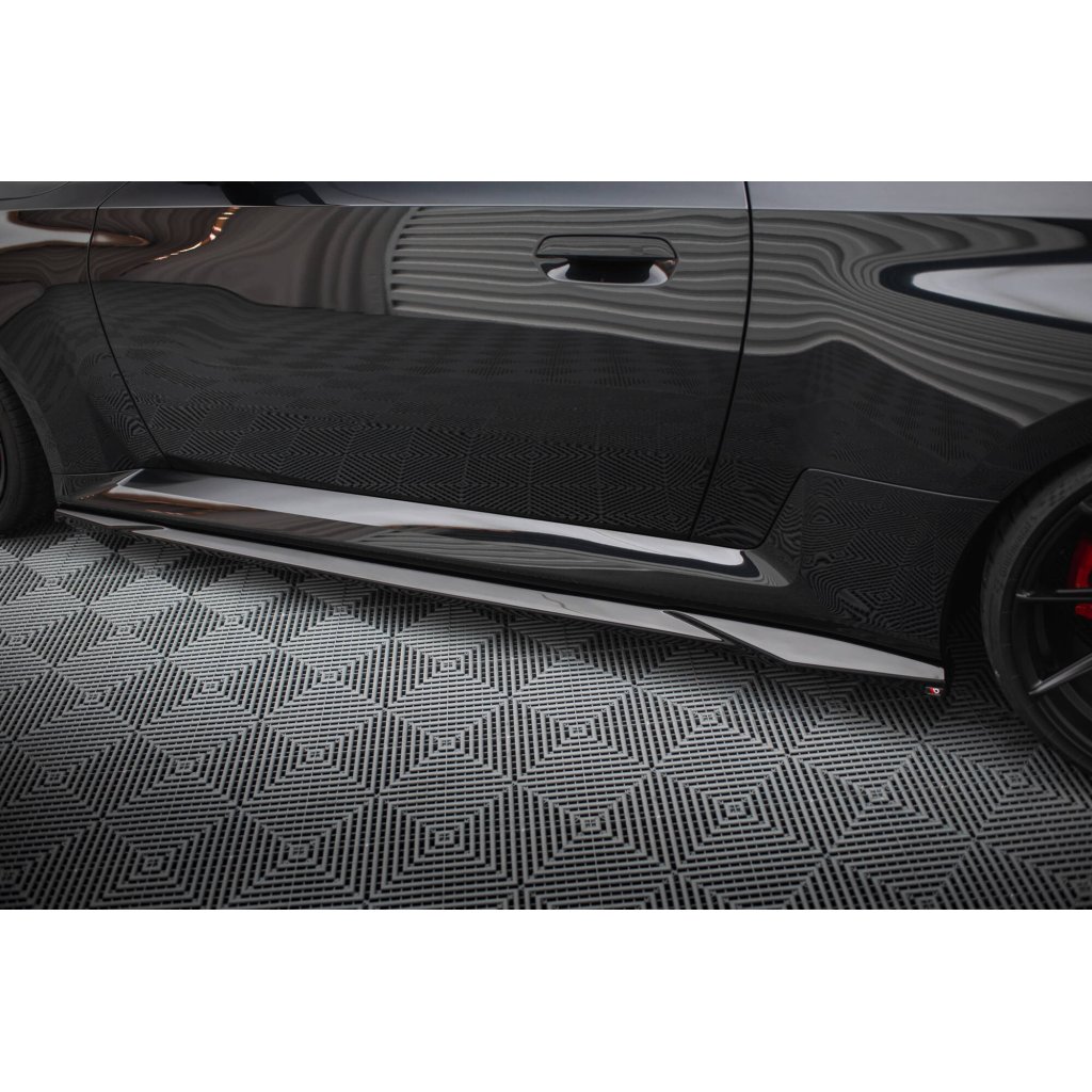 Maxton Design difuzory pod boční prahy ver.2 pro BMW M2 G87, černý lesklý plast ABS