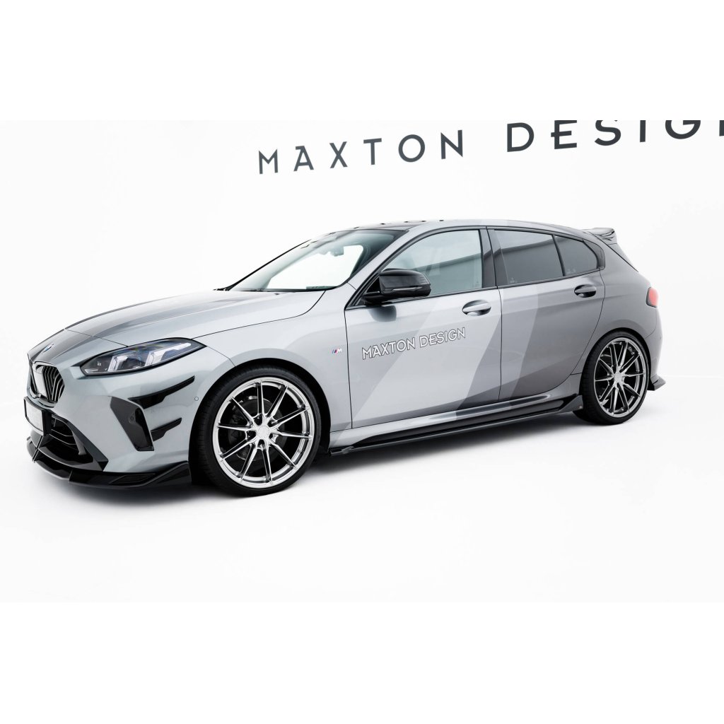 Maxton Design difuzory pod boční prahy ver.2 pro BMW řada 1 F70, černý lesklý plast ABS, M-Pack / M135i