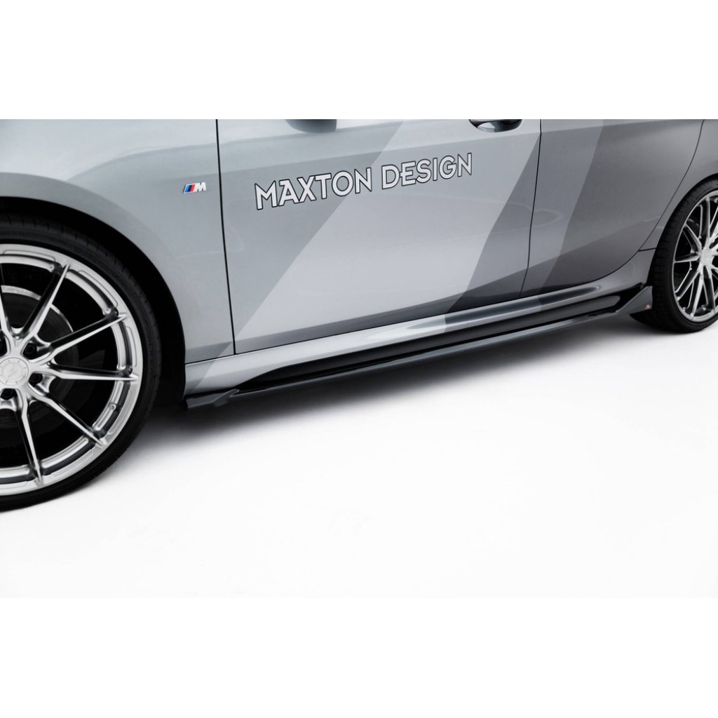 Maxton Design difuzory pod boční prahy ver.2 pro BMW řada 1 F70, černý lesklý plast ABS, M-Pack / M135i